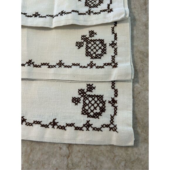 Vintage Cross Stitched Cloth Napkins - Picture 3 of 6